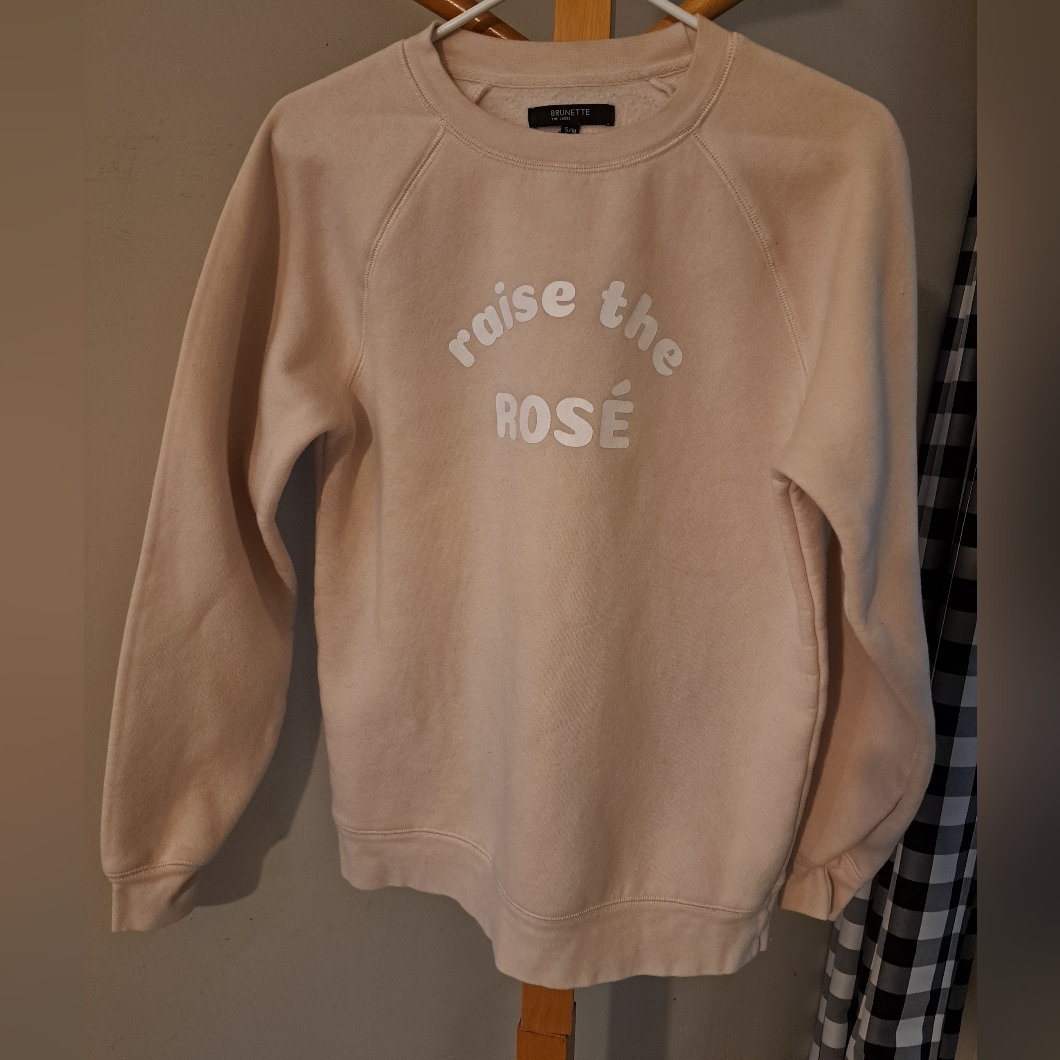 Brunette The Label Light Pink 'Raise The Ros' Sweatshirt